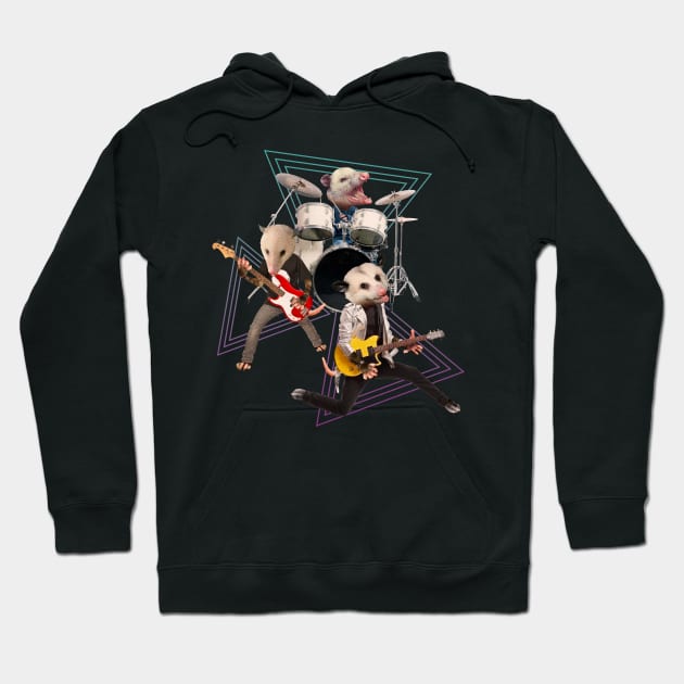 Possum Rock Band Funny Hoodie by Emart